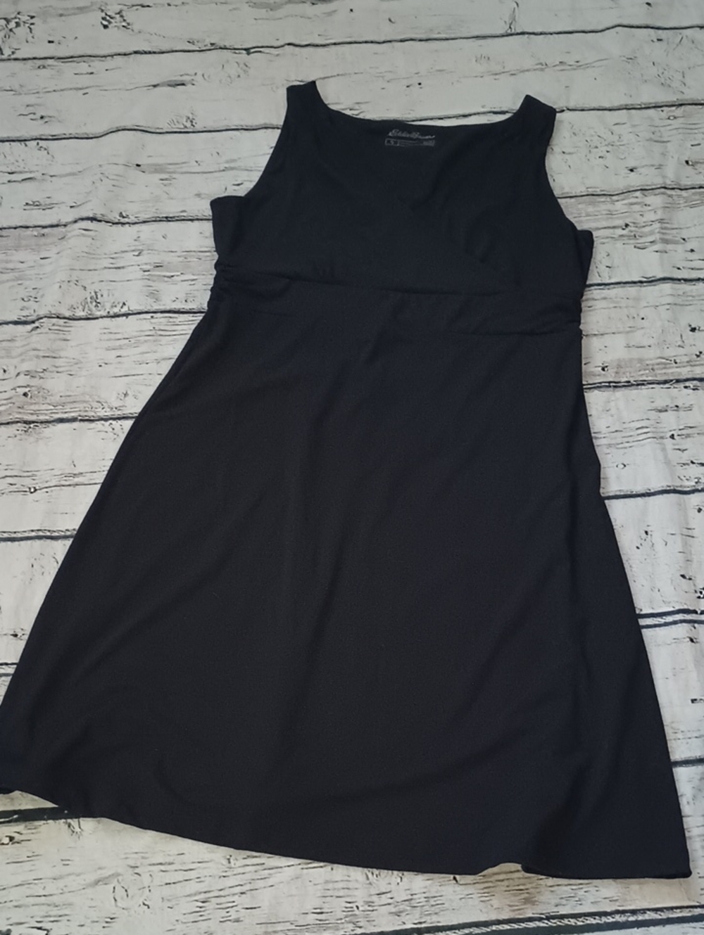 Eddie Bauer Travex Black Crossover Neckline Dress XL